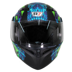 Casco Abatible R7 Unscarred Frank Ngo/Celeste/Vde - Moto Helmets  -  - Abatibles, Cascos, Modulares