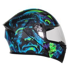 Casco Abatible R7 Unscarred Frank Ngo/Celeste/Vde - Moto Helmets  -  - Abatibles, Cascos, Modulares