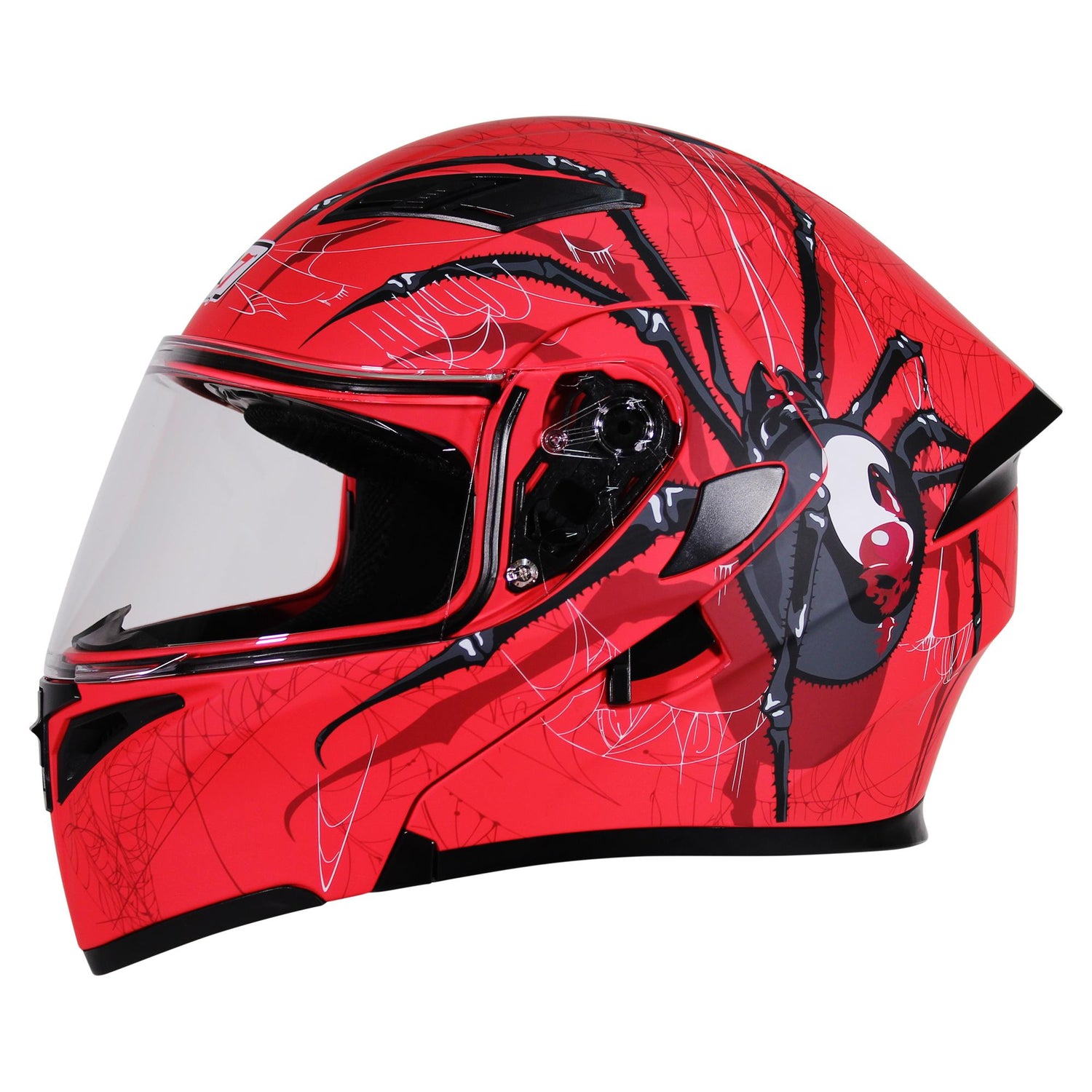 Casco Abatible R7 Unscarred Spider Ngo/Rjo/Bco - Moto Helmets  -  - Abatibles, Cascos, Modulares