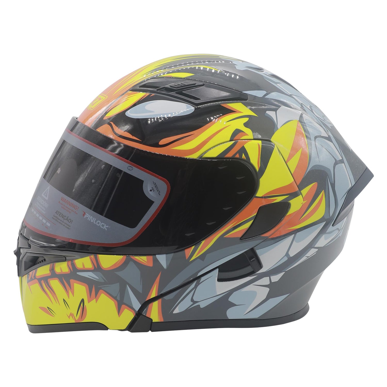 Casco Abatible R7 Unscarred Inflames Amarillo - Moto Helmets  -  - Abatibles, Cascos, Modulares