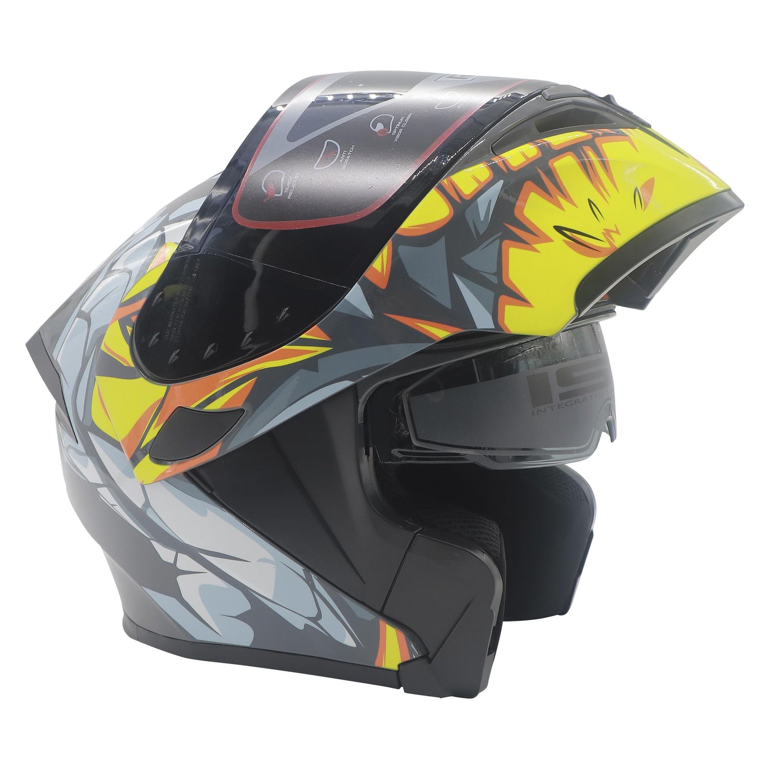 Casco Abatible R7 Unscarred Inflames Amarillo - Moto Helmets  -  - Abatibles, Cascos, Modulares