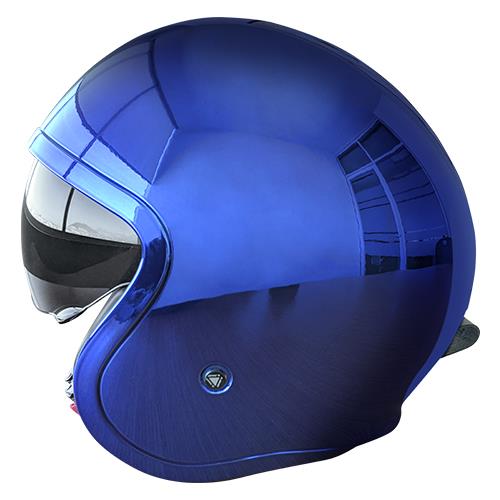 Casco LS2 Spitfire Solid Azul/Cromo OF599 - Moto Helmets  -  - Abiertos, Cascos