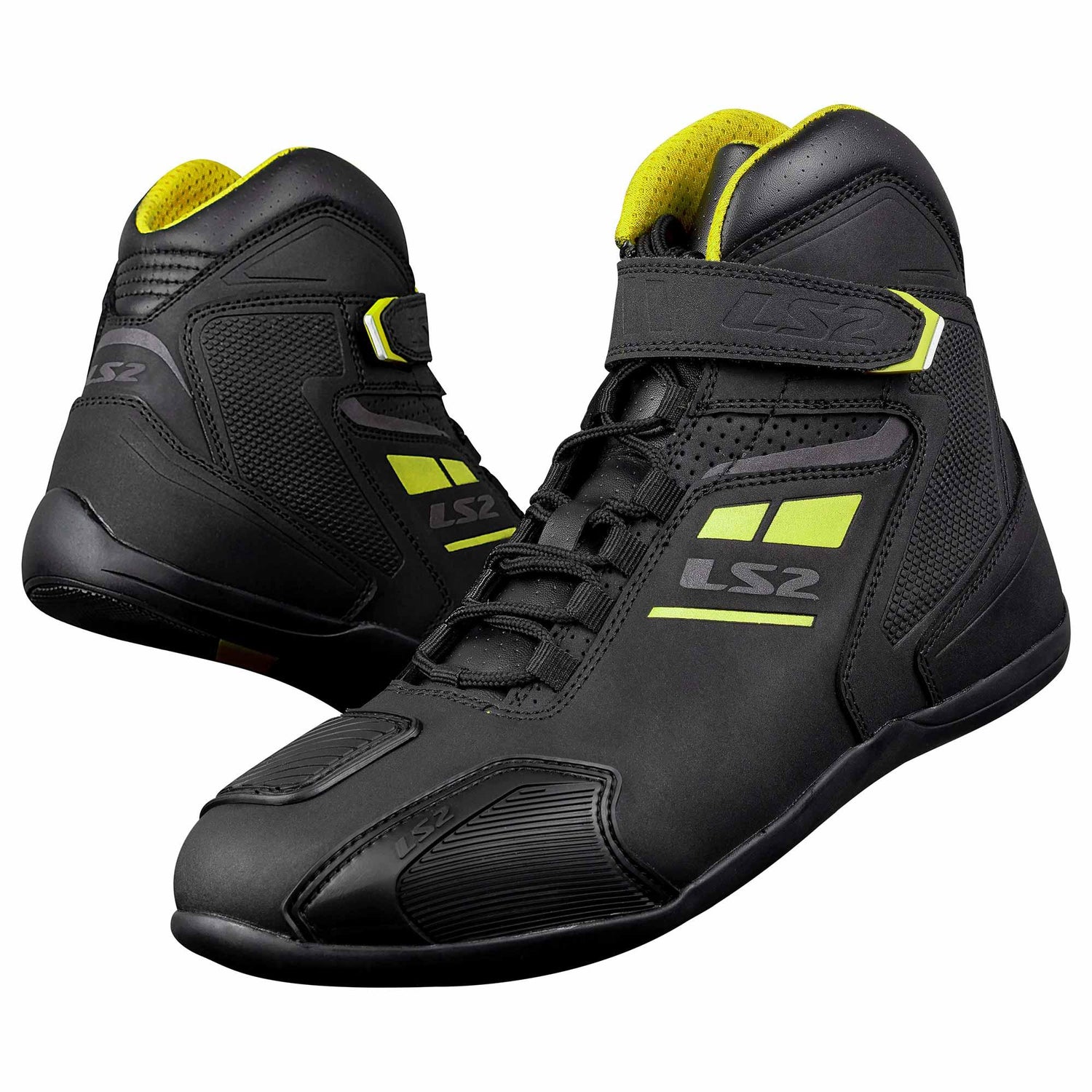 BOTAS LS2 GARRA NEGRO AMARILLO FLUO