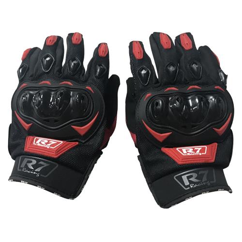 Guantes Con Protección R7 1 Rojo Touch Y Limpia Micas - Moto Helmets  -  - Equipo, guantes