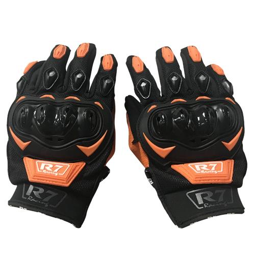 Guantes Con Protección R7 2 Naranja Con Touch - Moto Helmets  -  - Equipo, guantes