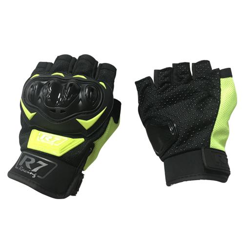 Guantaletas Con Protección R7 3 Amarillo Fluo - Moto Helmets  -  - Equipo, guantes