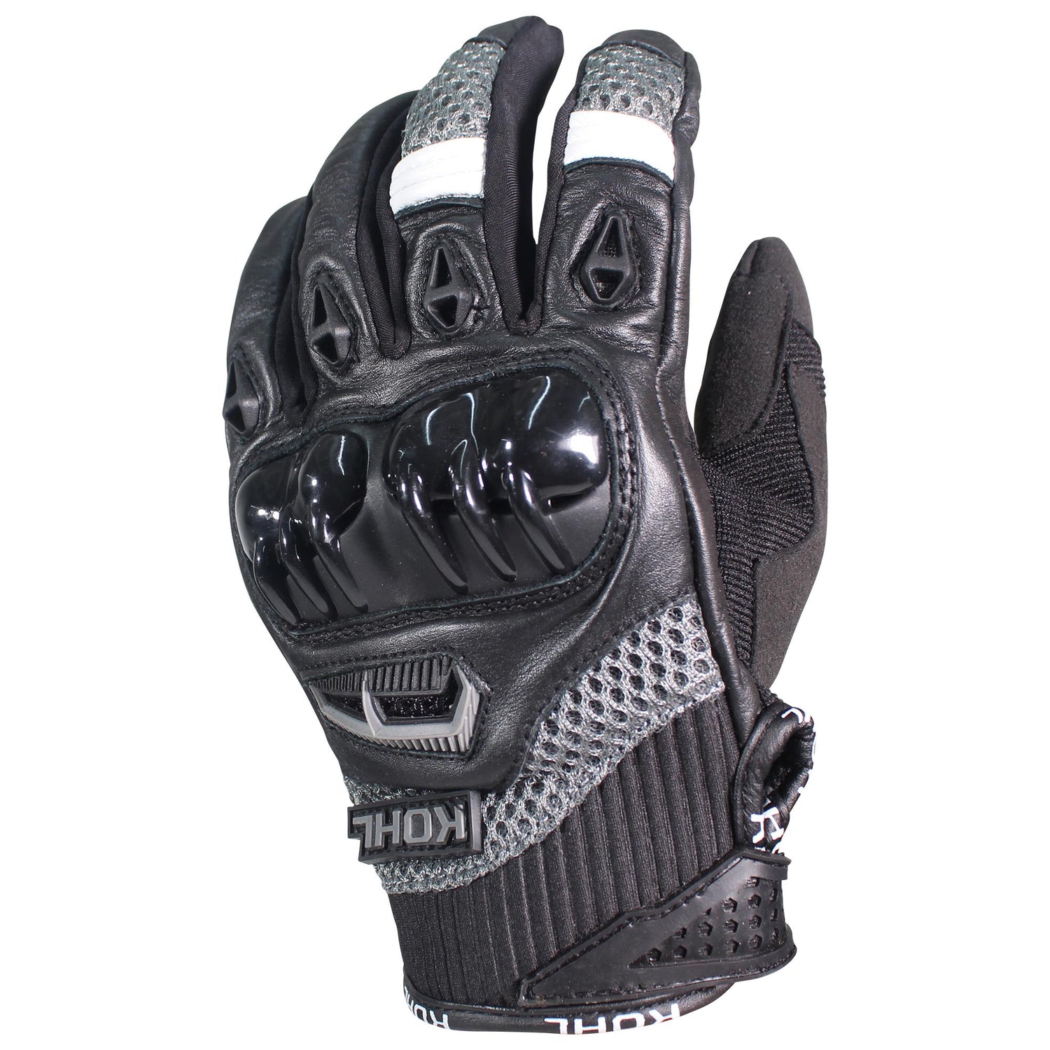 Guantes de piel ventilado Kohl 204 Gris - Moto Helmets  -  - Equipo, guantes