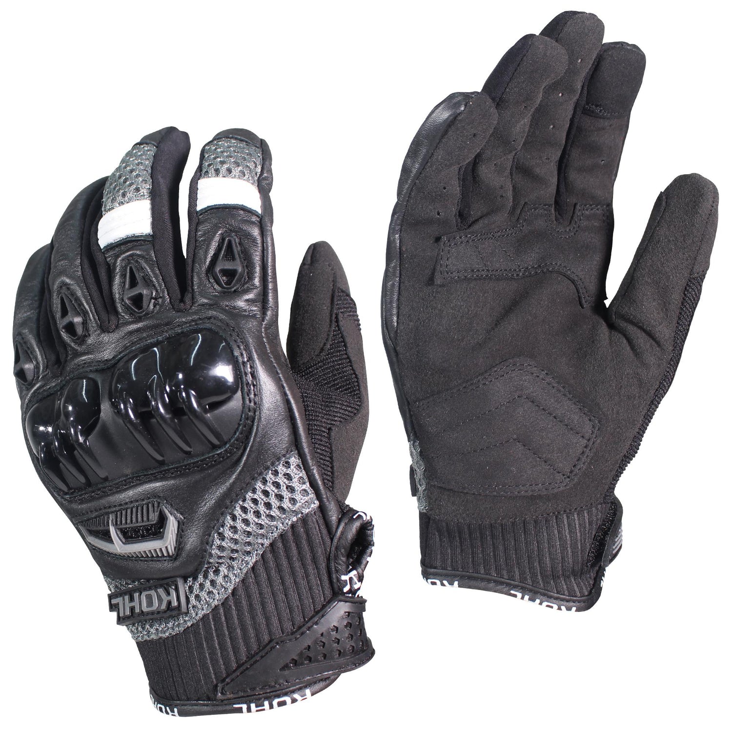 Guantes de piel ventilado Kohl 204 Gris - Moto Helmets  -  - Equipo, guantes