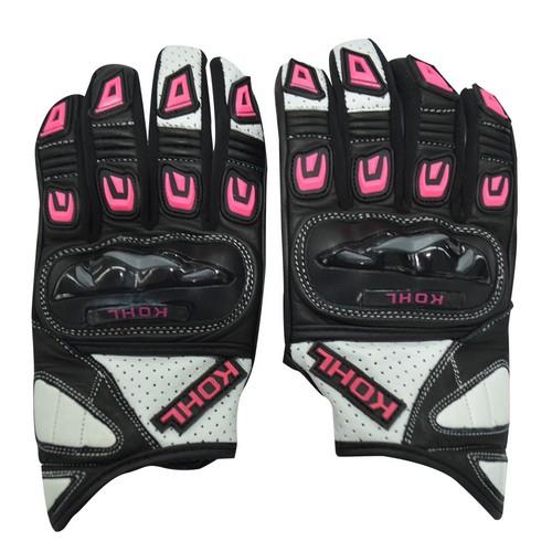 Guantes de piel Kohl 313 Rosa - Moto Helmets  -  - Equipo, guantes