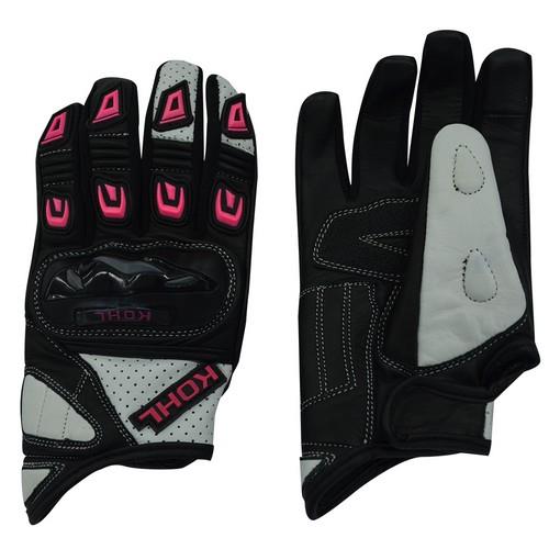 Guantes de piel Kohl 313 Rosa - Moto Helmets  -  - Equipo, guantes