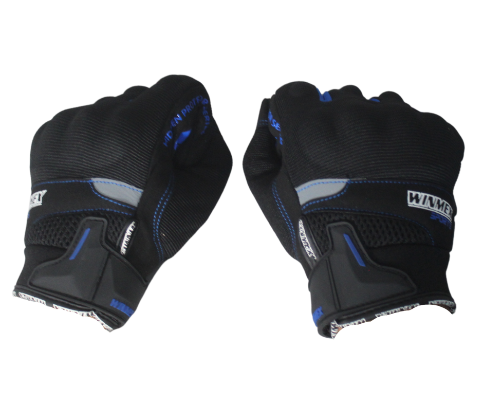 Guantes De Pista Winmex Nuevo Modelo Azul - Moto Helmets  -  - Equipo, guantes