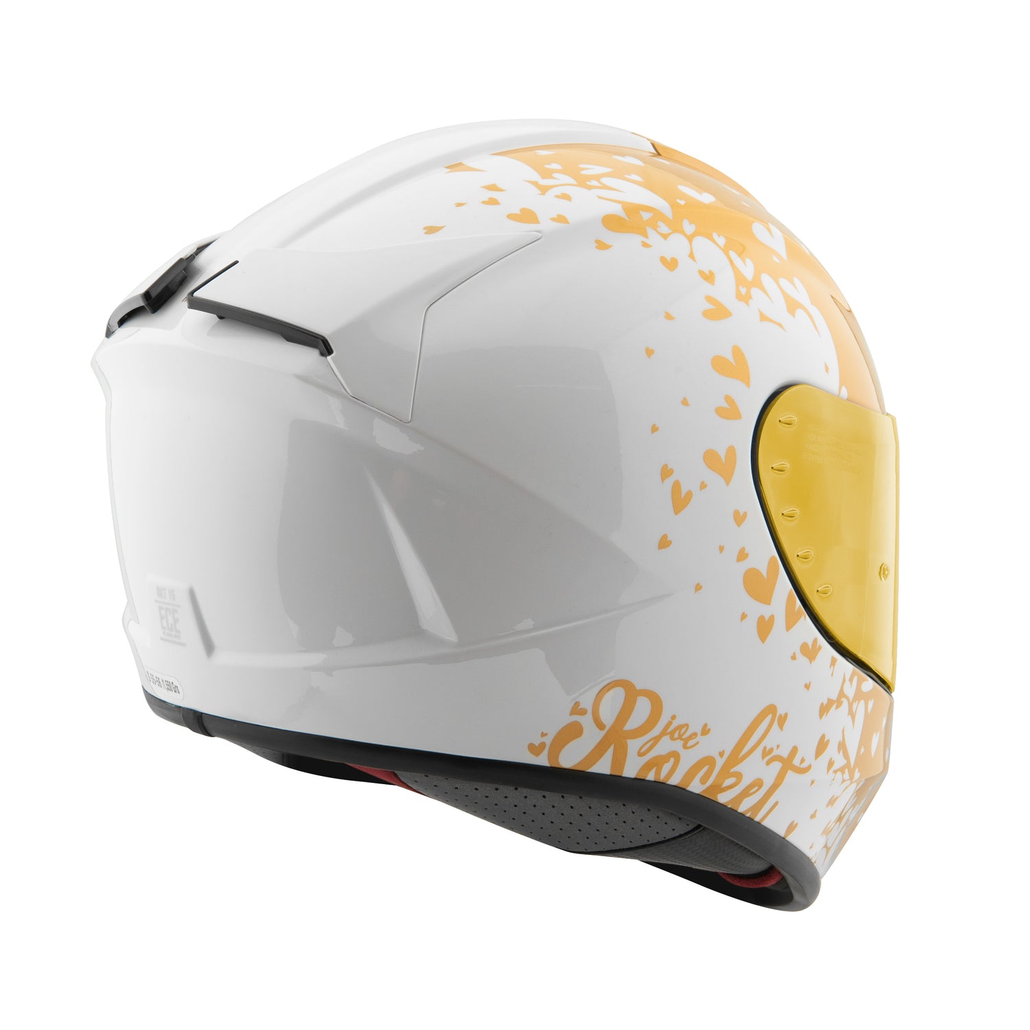 Casco Integral Joe Rocket RKT 15 Heartbreaker Dorado - Moto Helmets  -  - Cascos, Cascos Mujer, Equipamento Mujer, Integrales