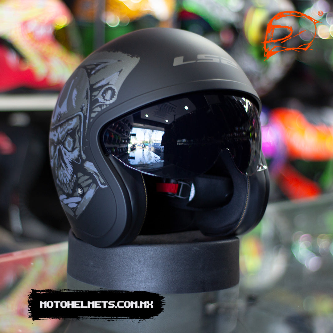 CASCO LS2 SPITFIRE SKULL RIDER OF599 MATE