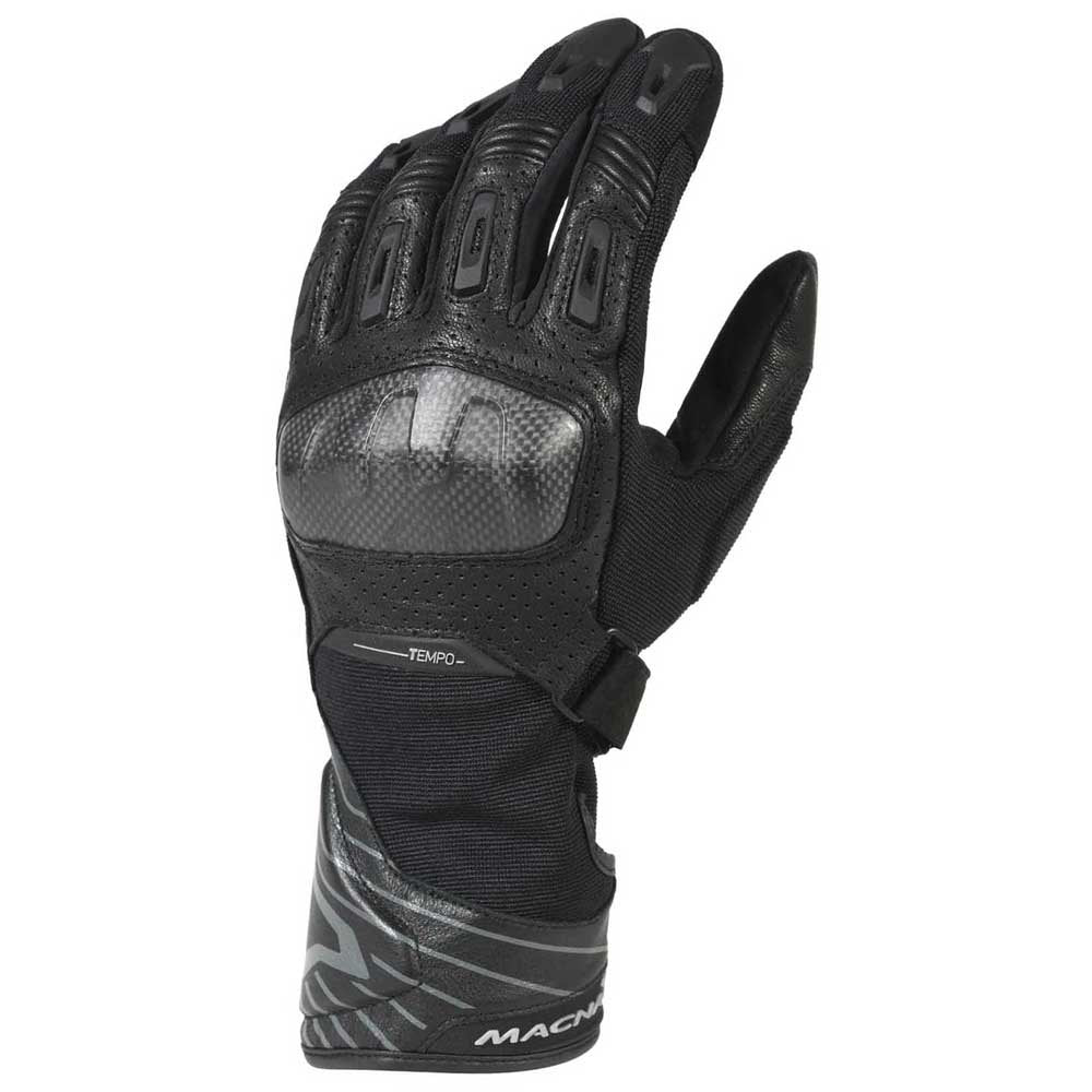 Guantes Text Piel Tempo Negro Macna